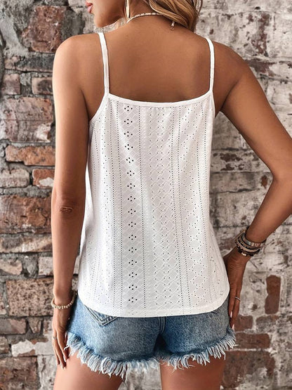 Lace Trim V-Neck Cami Summer Top