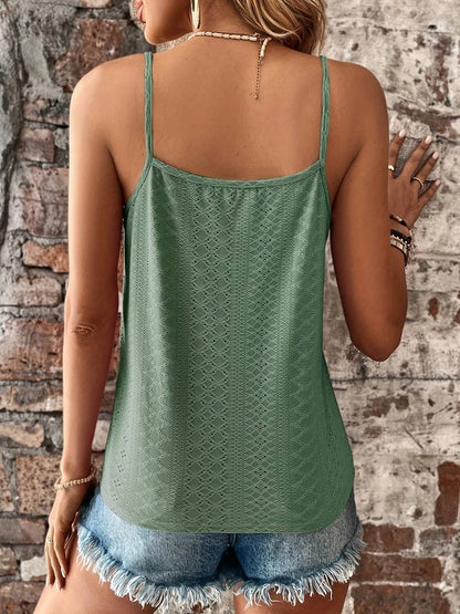 Lace Trim V-Neck Cami Summer Top