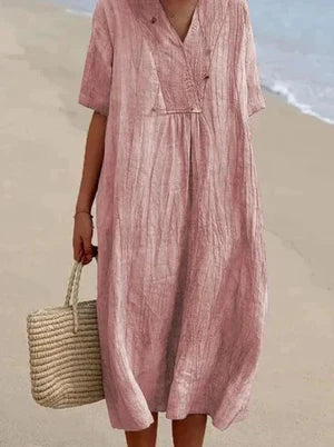 Women's Casual Everyday Dress with Relaxed Fit and Timeless Elegant Style