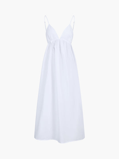 Coastal Cowgirl Open Back Cotton Maxi Dress Women