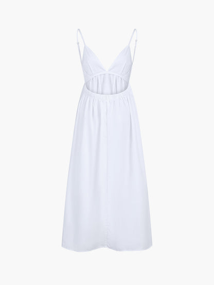 Coastal Cowgirl Open Back Cotton Maxi Dress Women