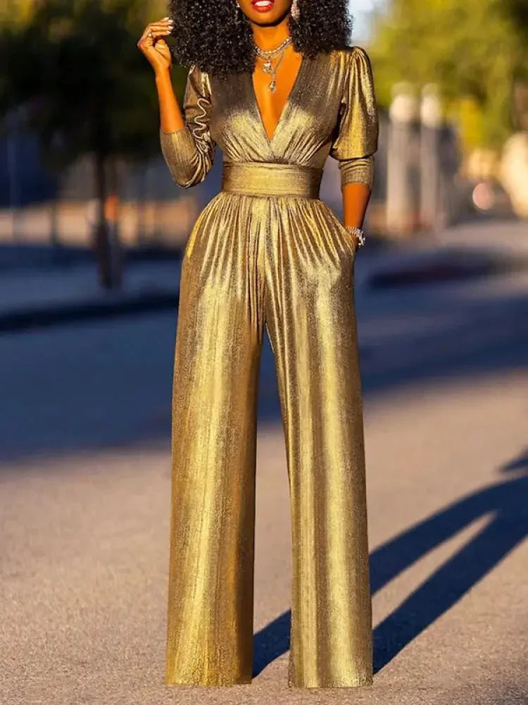 Elegant Wide Leg Evening Jumpsuit for Women