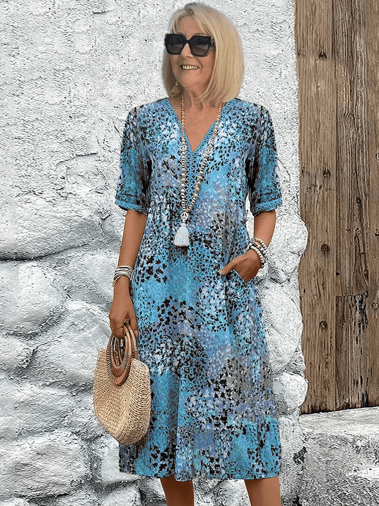Women's Ocean Breeze V-Neck Summer Dress