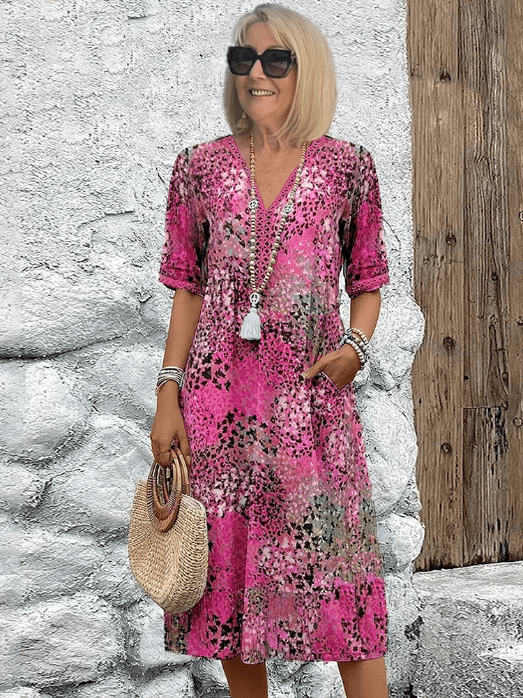 Women's Ocean Breeze V-Neck Summer Dress