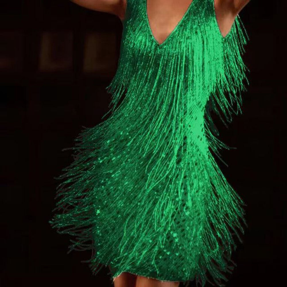 Women’s Sparkling Fringe Party Mini Dress