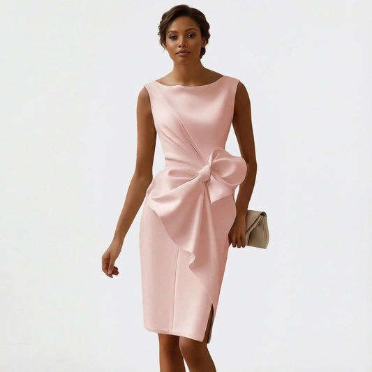 Elegant Women’s Midi with Front Bow