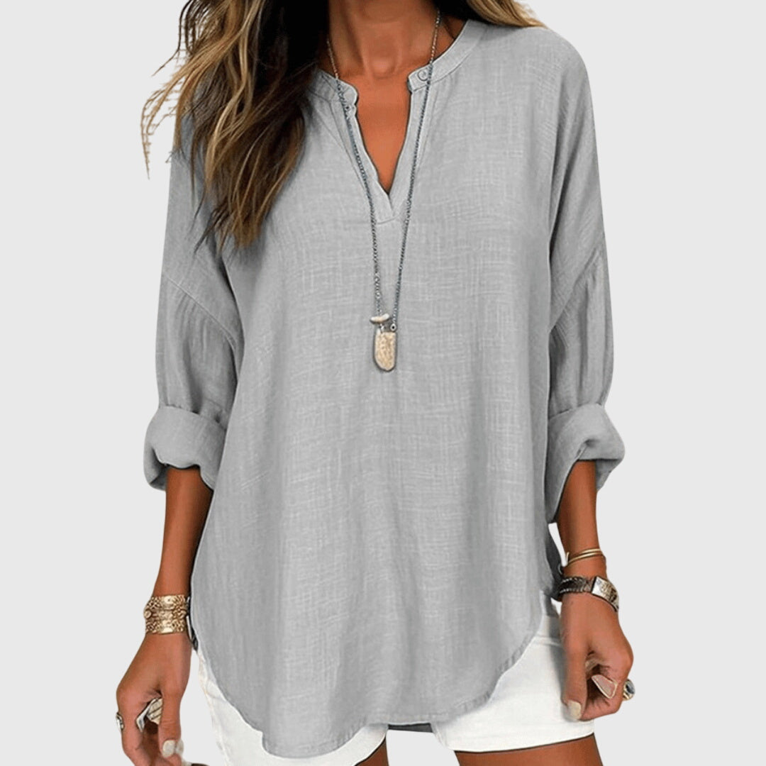 Flowy Long Sleeve Beach Shirt for Women