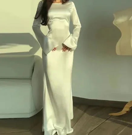 Eowyn – Elegant Satin Kaftan Dress