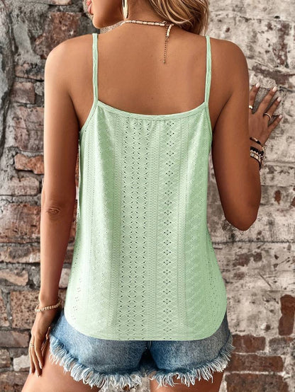 Lace Trim V-Neck Cami Summer Top