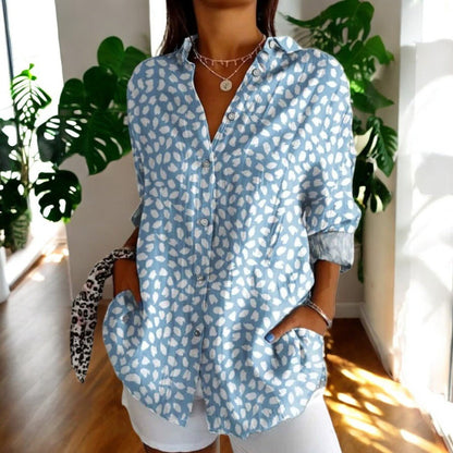 Vintage Button-Up Blouse for Women