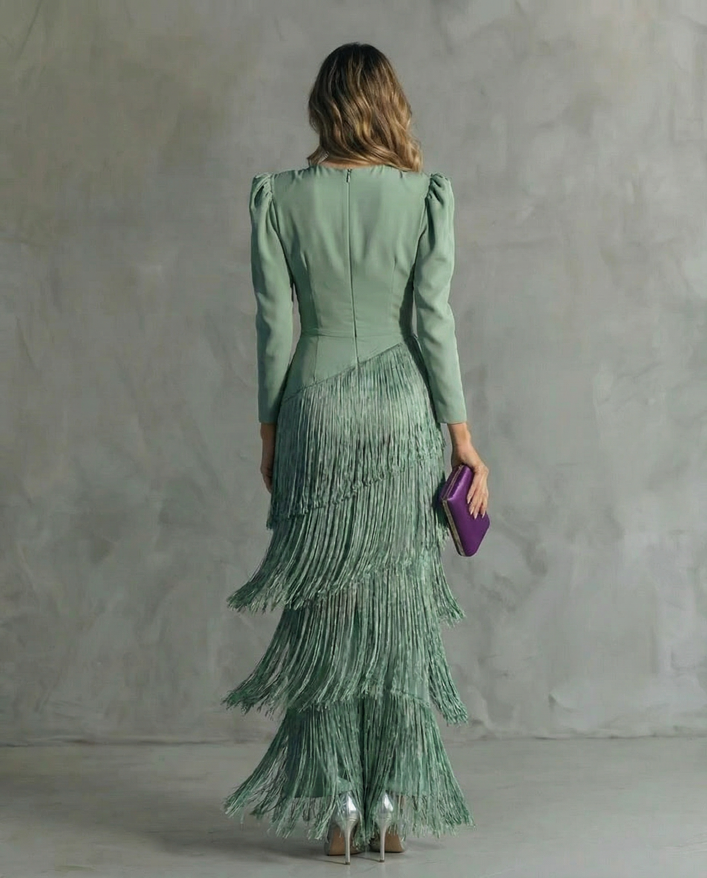 Women’s Long Sleeve Statement Maxi Dress with Modern Elegance