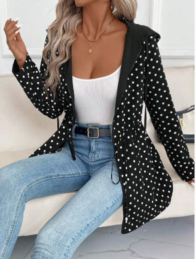 Reversible Leopard Print Hooded Jacket for Women