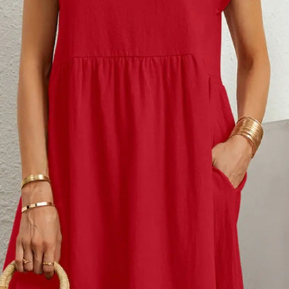 Comfortable Casual Dress Pocketed