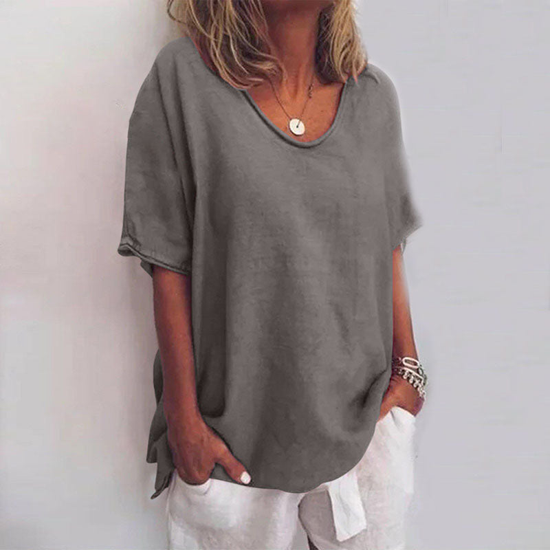 Casual Loose Fit T-Shirt Summer Top for Women