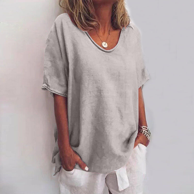 Casual Loose Fit T-Shirt Summer Top for Women