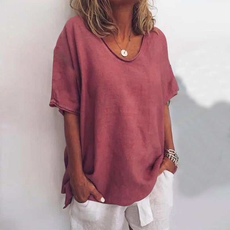 Casual Loose Fit T-Shirt Summer Top for Women