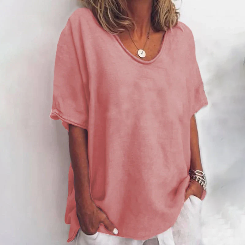 Casual Loose Fit T-Shirt Summer Top for Women