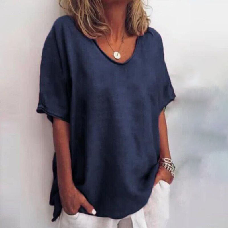 Casual Loose Fit T-Shirt Summer Top for Women