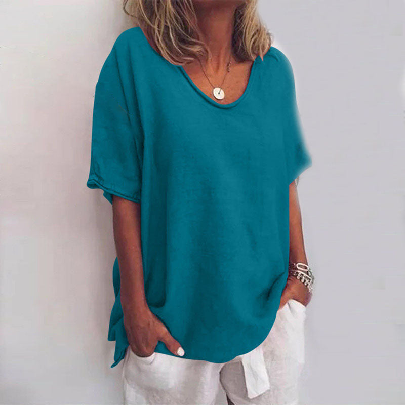 Casual Loose Fit T-Shirt Summer Top for Women