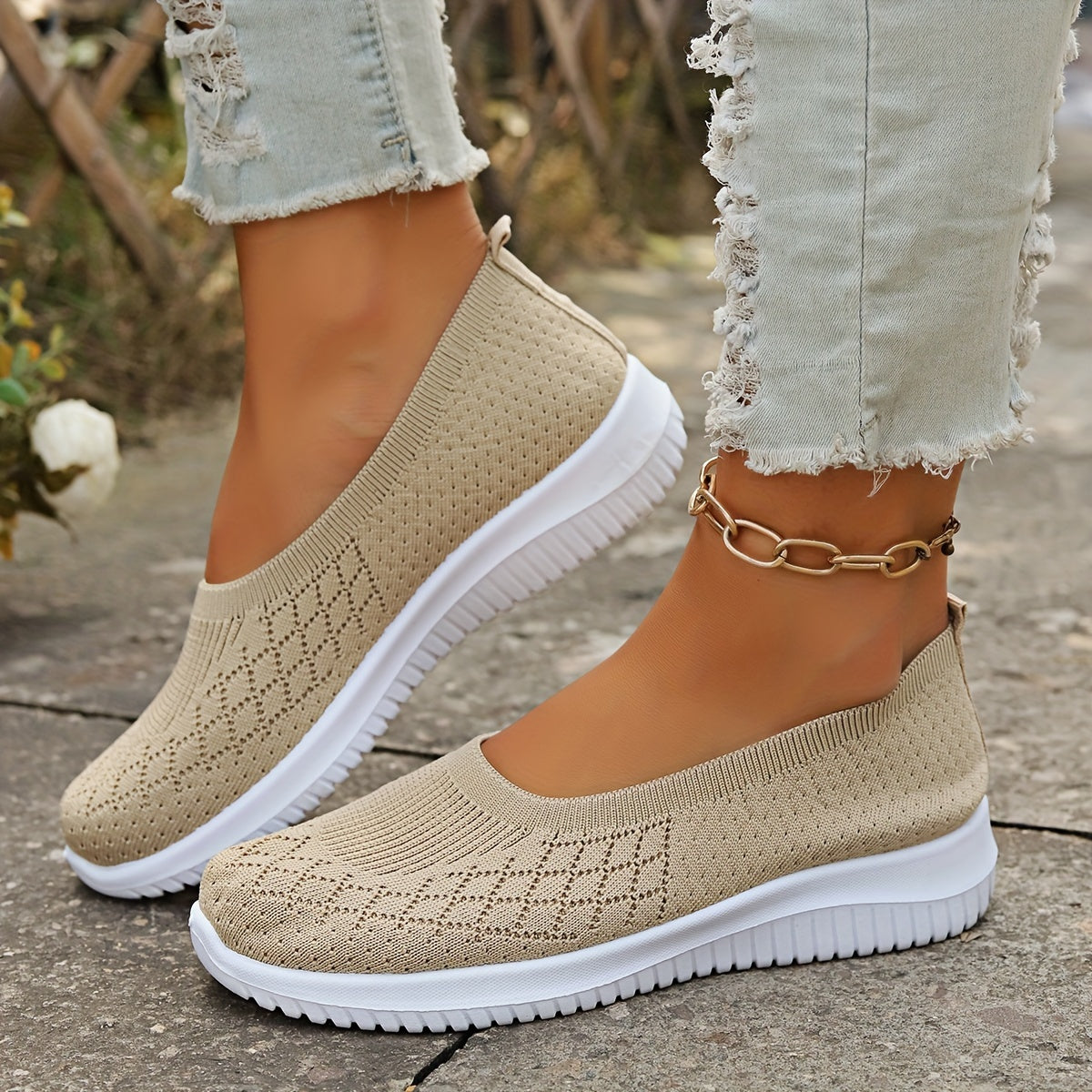 Lightweight Slip-On Walking Sneakers for Women