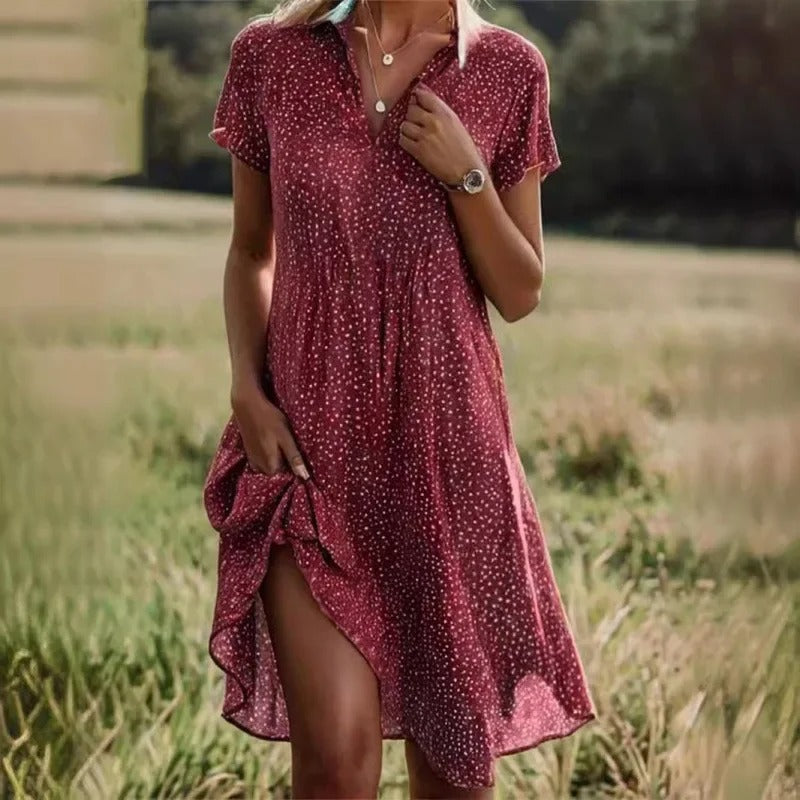 Chic Floral Short Summer Dress