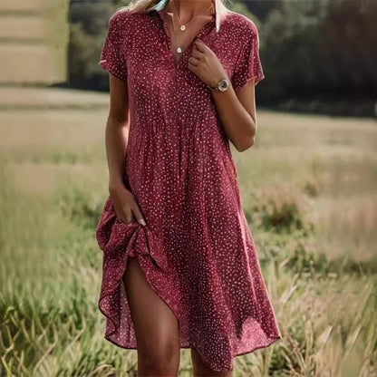 Chic Floral Short Summer Dress