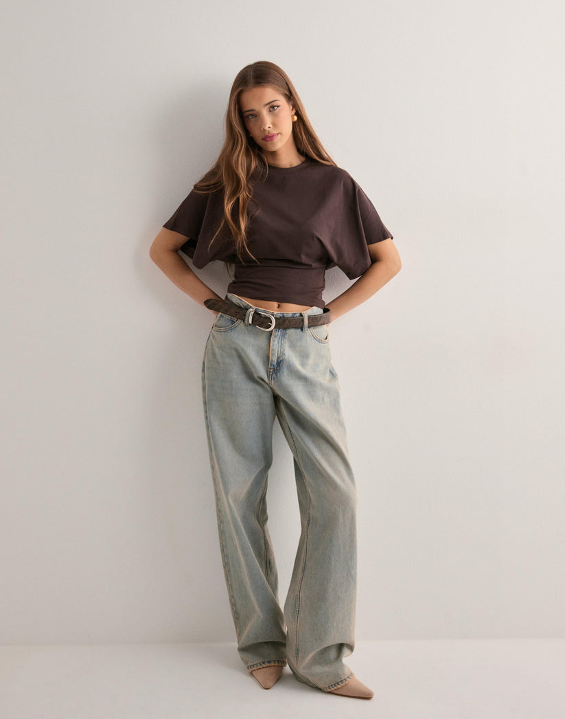 Amaya Wide Sleeve T-Shirt for Women | Casual Everyday Top