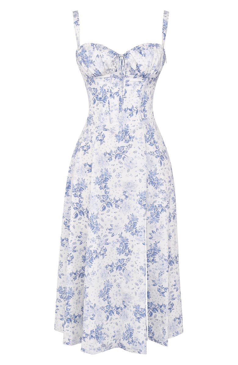 Women's Corset-Inspired Midi Dress with Structured Silhouette