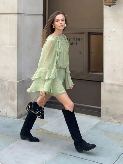 Flowy Tiered Mini Dress for Women