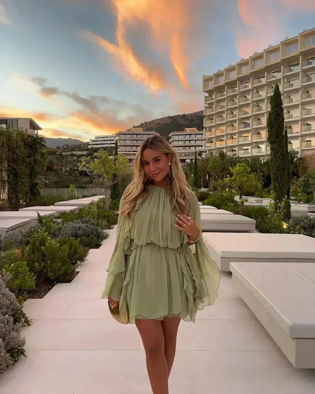 Flowy Tiered Mini Dress for Women