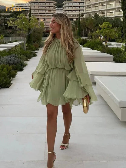Flowy Tiered Mini Dress for Women