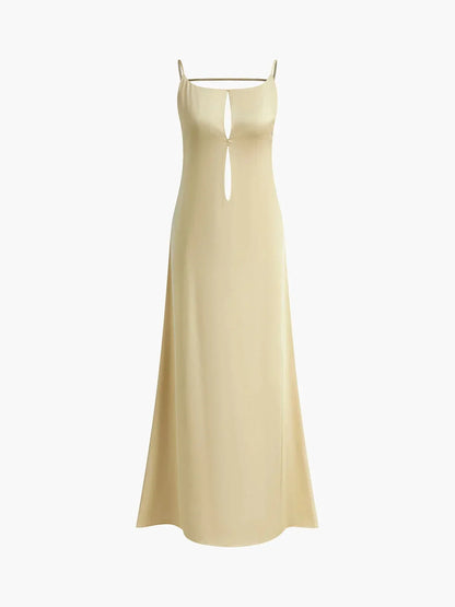 Open Back Slip Maxi Dress for Women