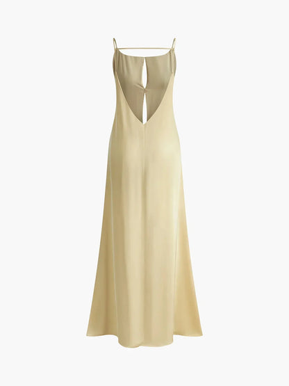 Open Back Slip Maxi Dress for Women