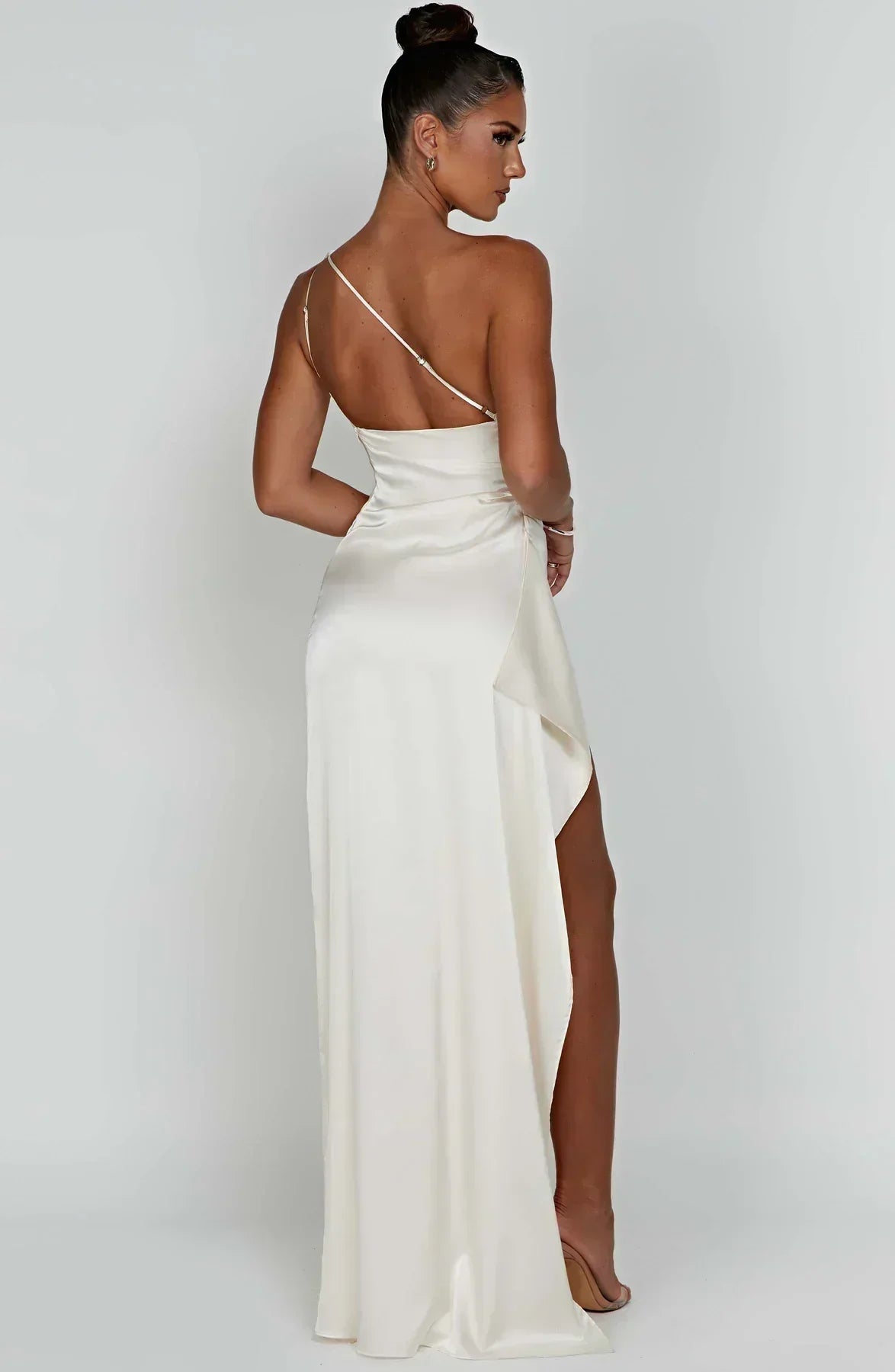 Women’s One Shoulder High Slit Maxi Gown
