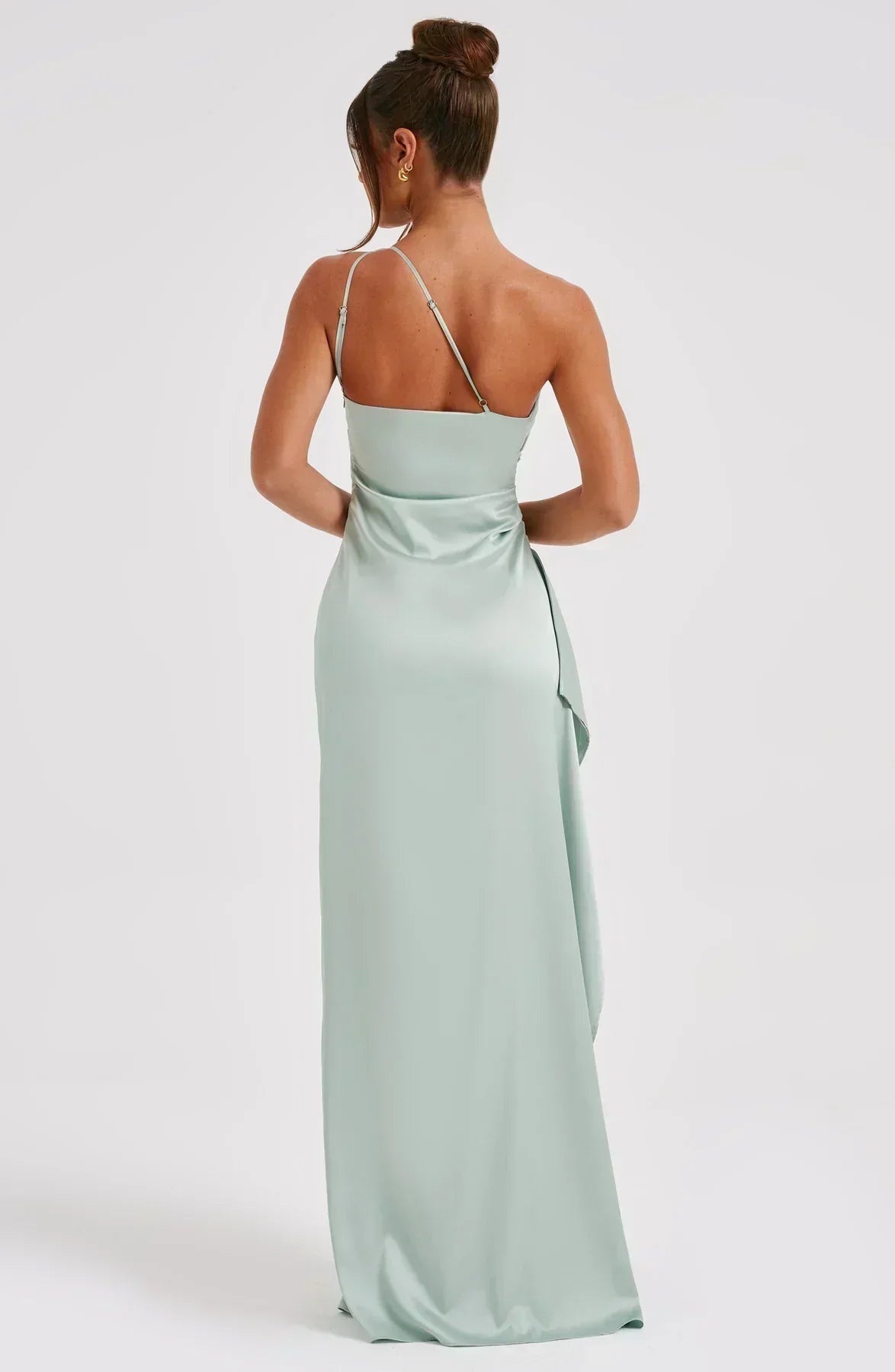Women’s One Shoulder High Slit Maxi Gown