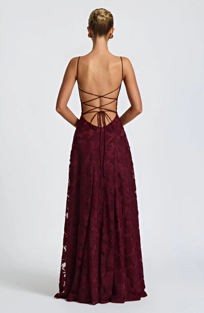Floral Maxi Dress with Thin Straps for Women