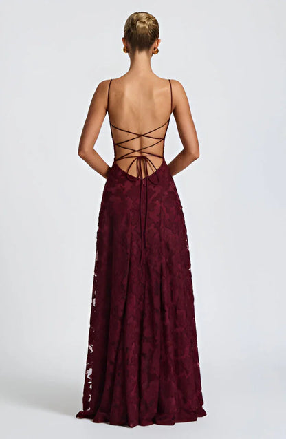 Floral Maxi Dress with Thin Straps for Women