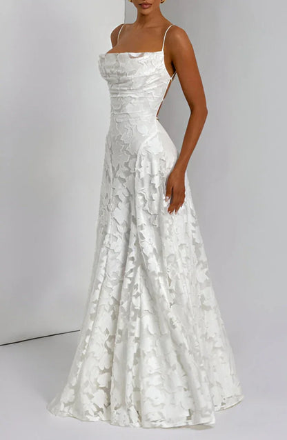 Floral Maxi Dress with Thin Straps for Women