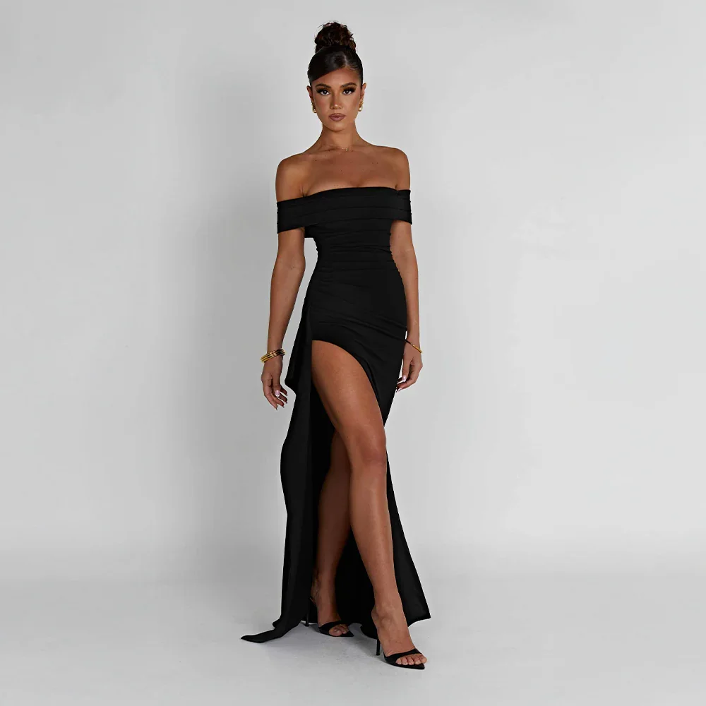 Women’s Off Shoulder Maxi Evening Dress
