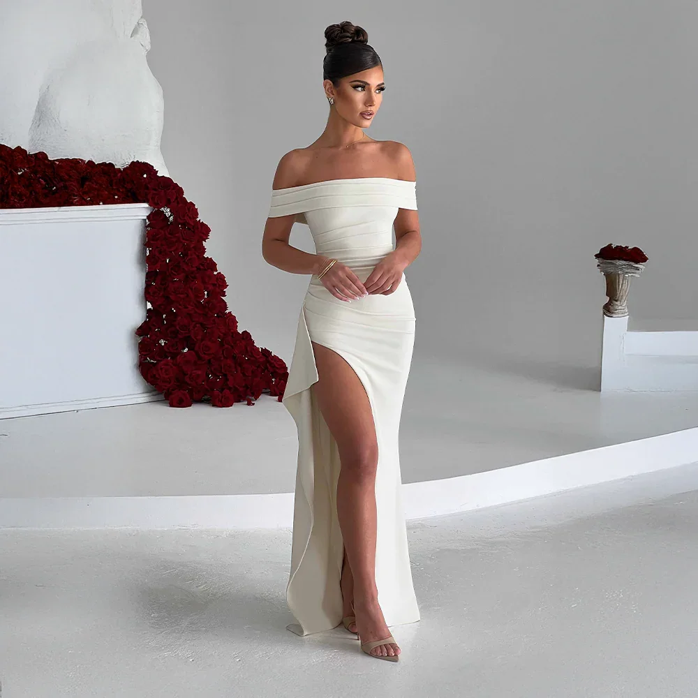 Women’s Off Shoulder Maxi Evening Dress
