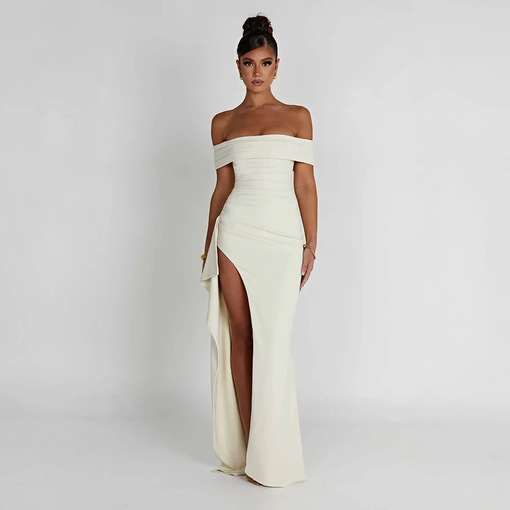 Women’s Off Shoulder Maxi Evening Dress