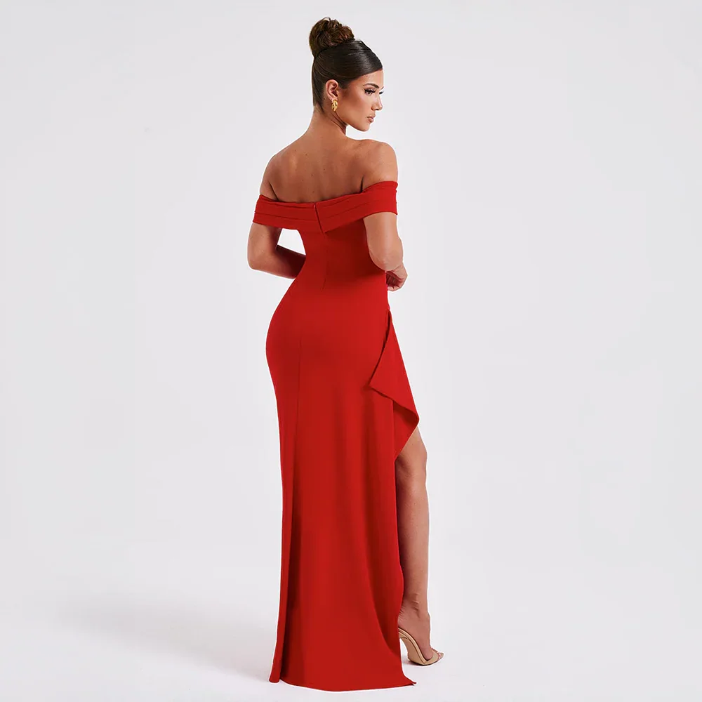 Women’s Off Shoulder Maxi Evening Dress