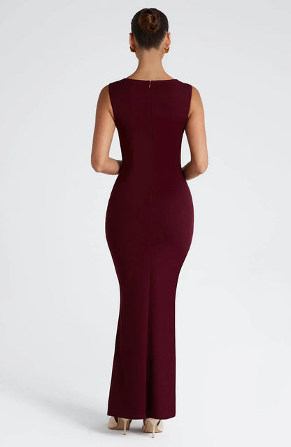 Elegant Square Neck Maxi Dress for Women