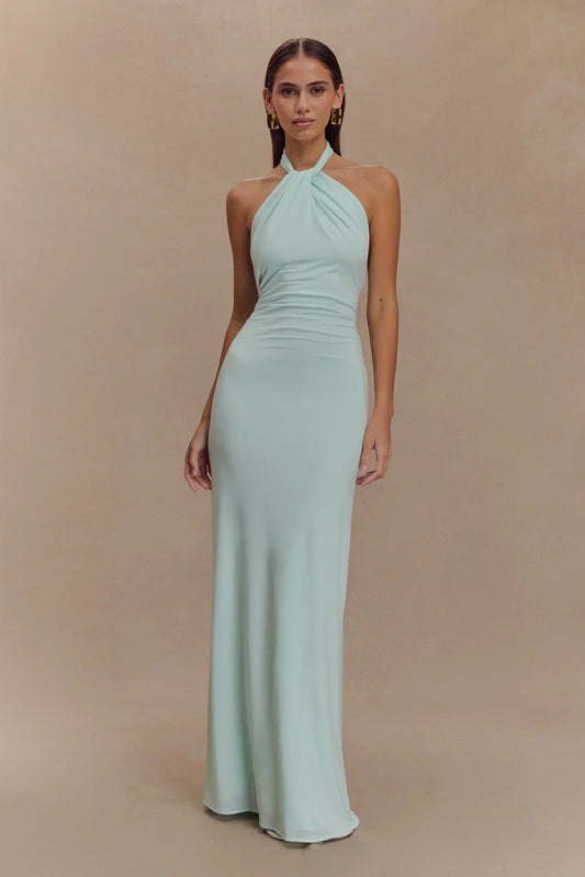 Backless Halter Maxi Dress for Women