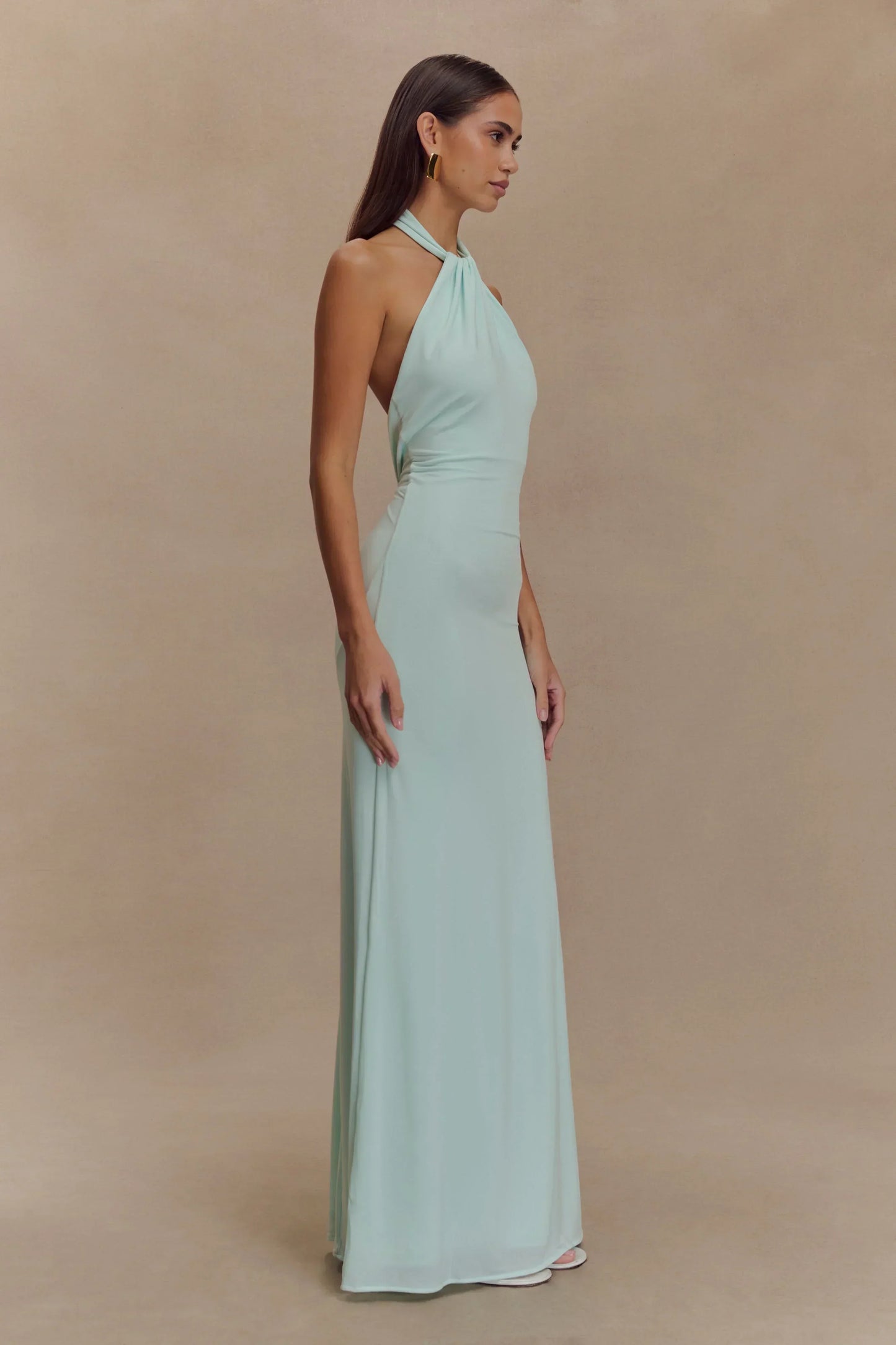 Backless Halter Maxi Dress for Women