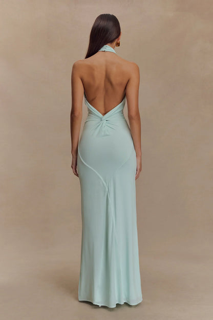 Backless Halter Maxi Dress for Women
