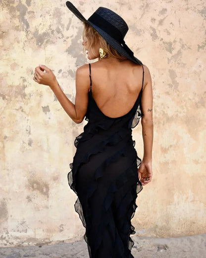 Ruffle Slip Maxi Dress for Women