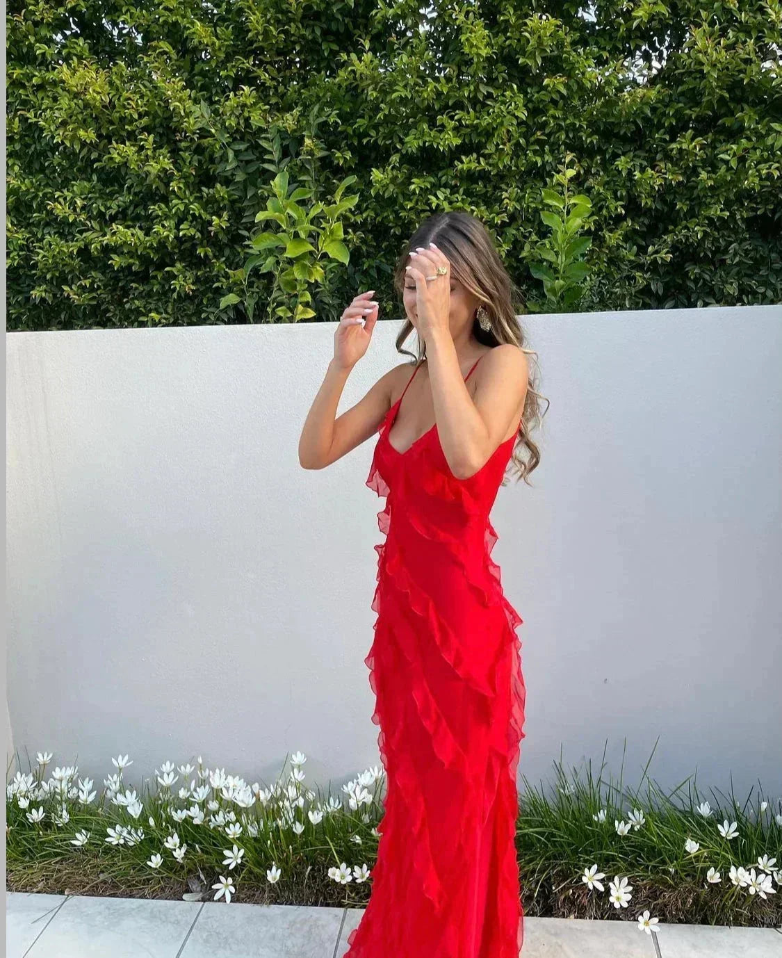 Ruffle Slip Maxi Dress for Women