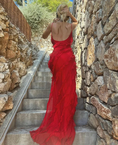 Ruffle Slip Maxi Dress for Women