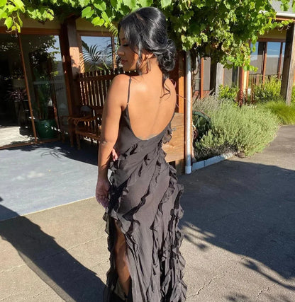 Ruffle Slip Maxi Dress for Women